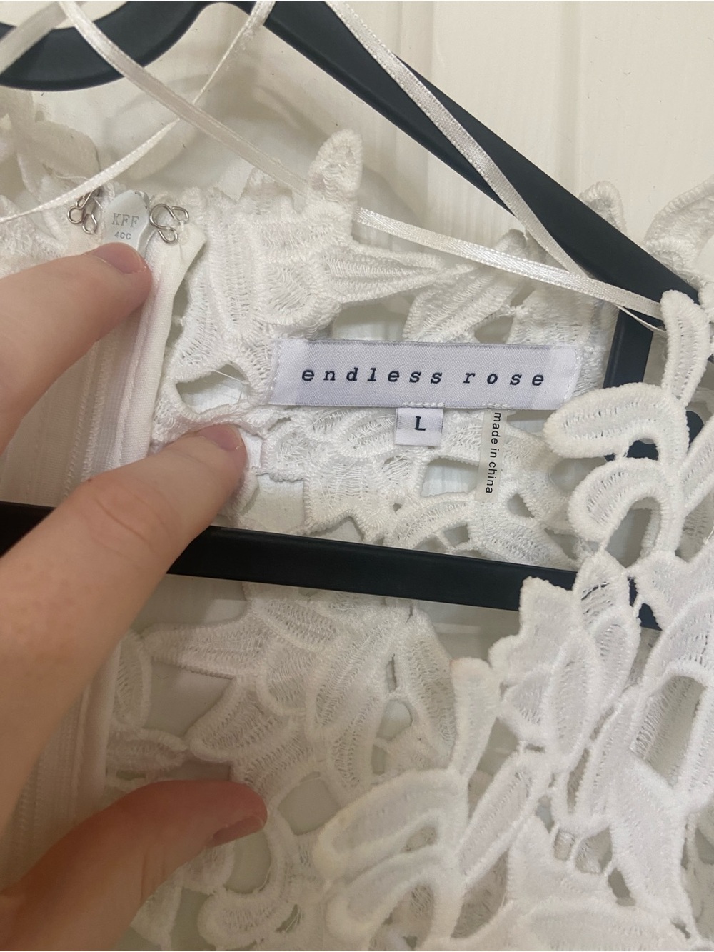 Endless Rose White Crochet Lace Midi Dress - Picture 5 of 8